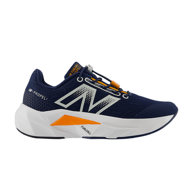 New Balance FuelCell Propel v5 Bungee Lace Little Kid 'Navy Sun Glow'