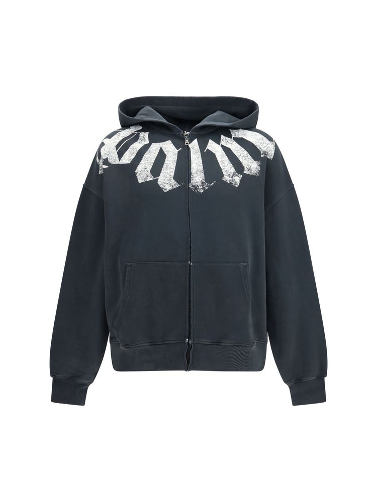 Palm Angels Big Neck Logo Loose Hoodie