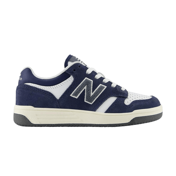 New Balance B480 Lace Little Kid 'White Navy'