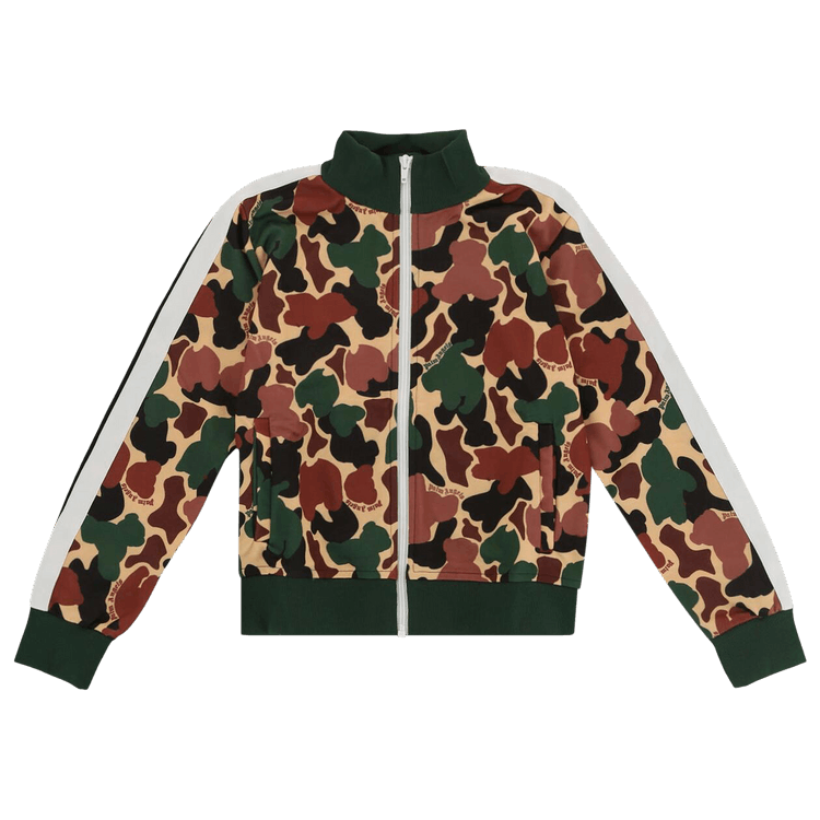 Palm Angels Kids Camouflage Print Track Jacket 'Military/Beige'