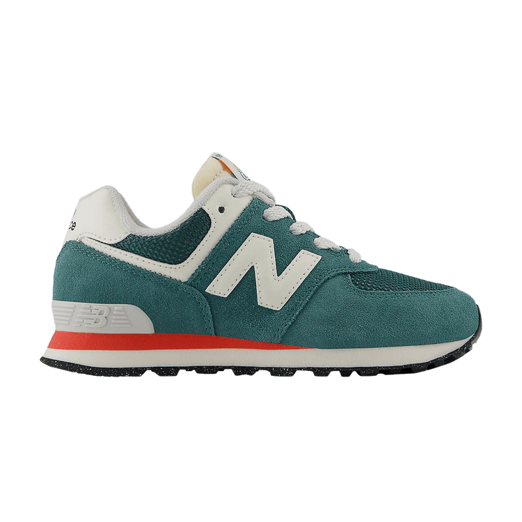 New Balance 574 Little Kid 'New Spruce Blast Red'