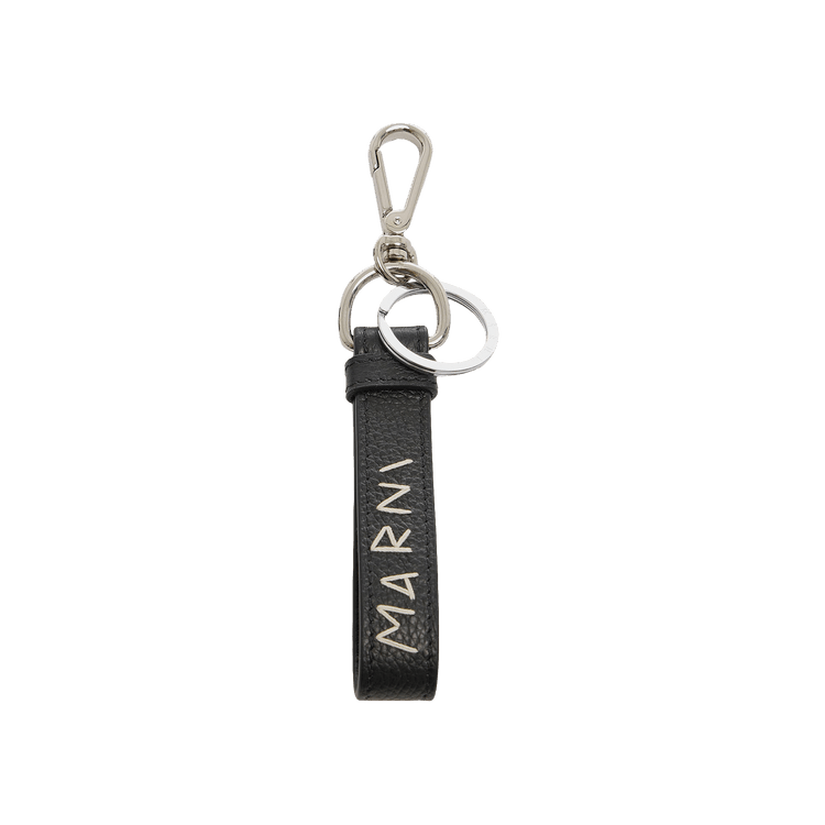 Marni Calf Leather With Mending Key Ring 'Black'