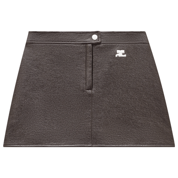 Courrèges Reedition Vinyl Mini Skirt 'Chocolate'