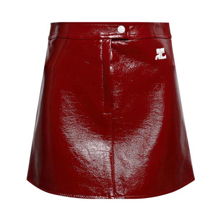 Courrèges Vinyl Mini-Skirt 'Red'