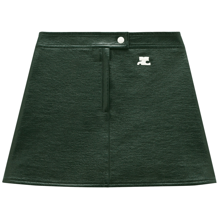Courrèges Reedition Vinyl Mini Skirt 'Green'