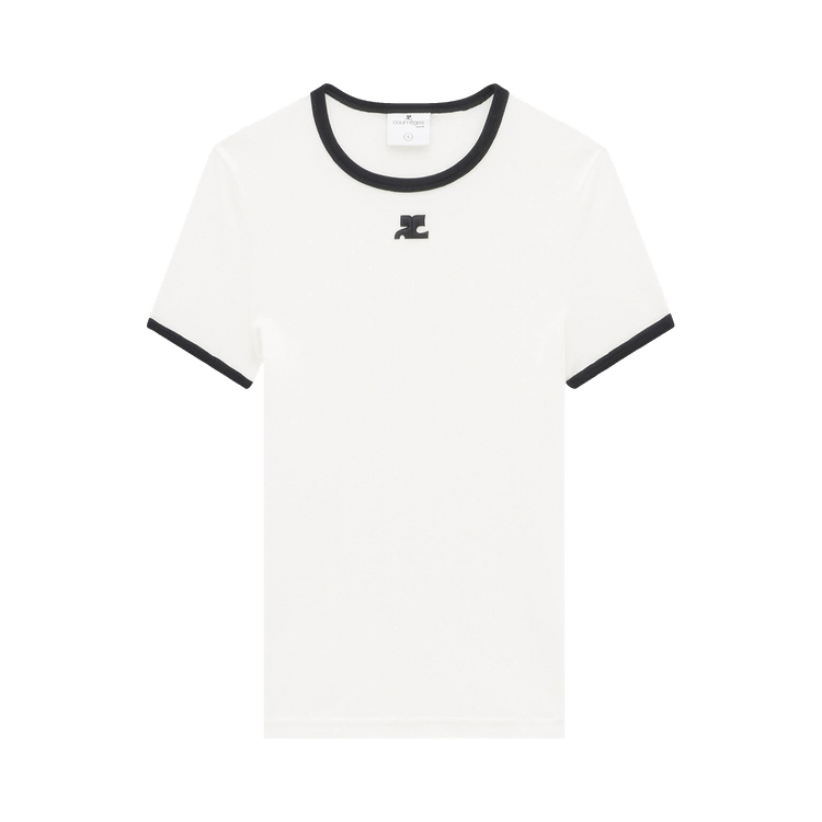 Courrèges Reedition Contrast T-Shirt 'Heritage White/Black'