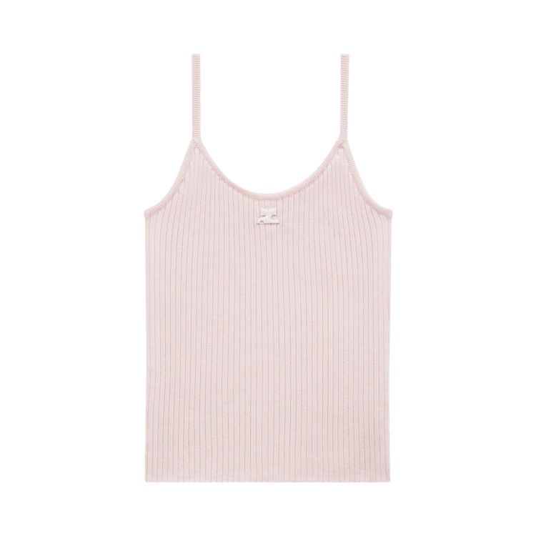 Courrèges Reedition Knit Tank Top 'Pale Pink'