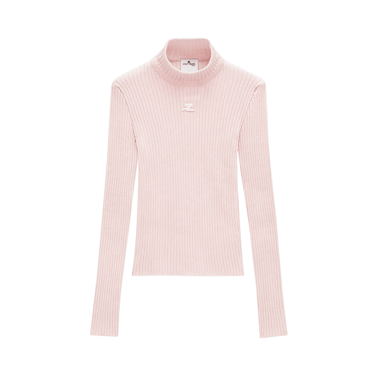 Courrèges Reedition Knit Long-Sleeve Jumper 'Pale Pink'
