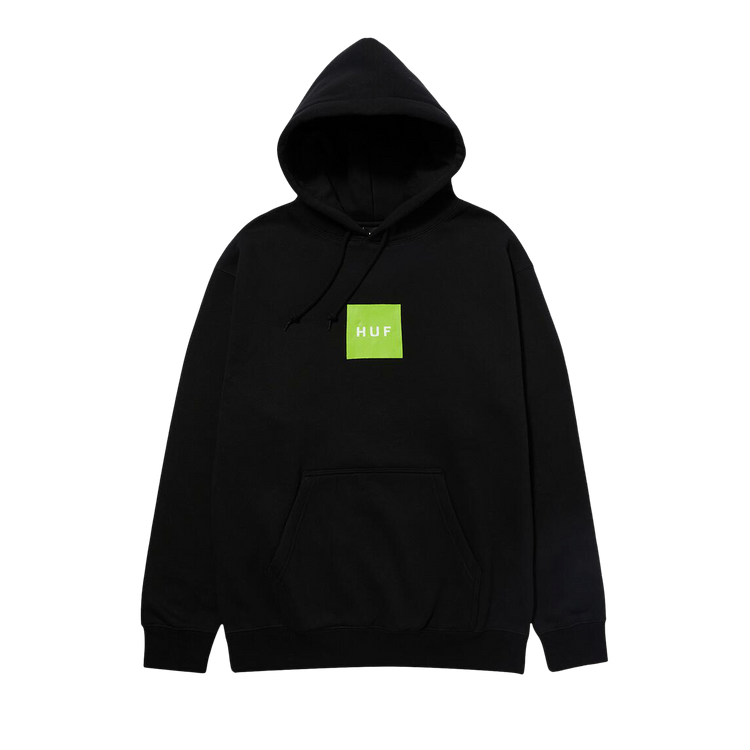 HUF Box Logo Pullover Hoodie 'Black/Huf Green'