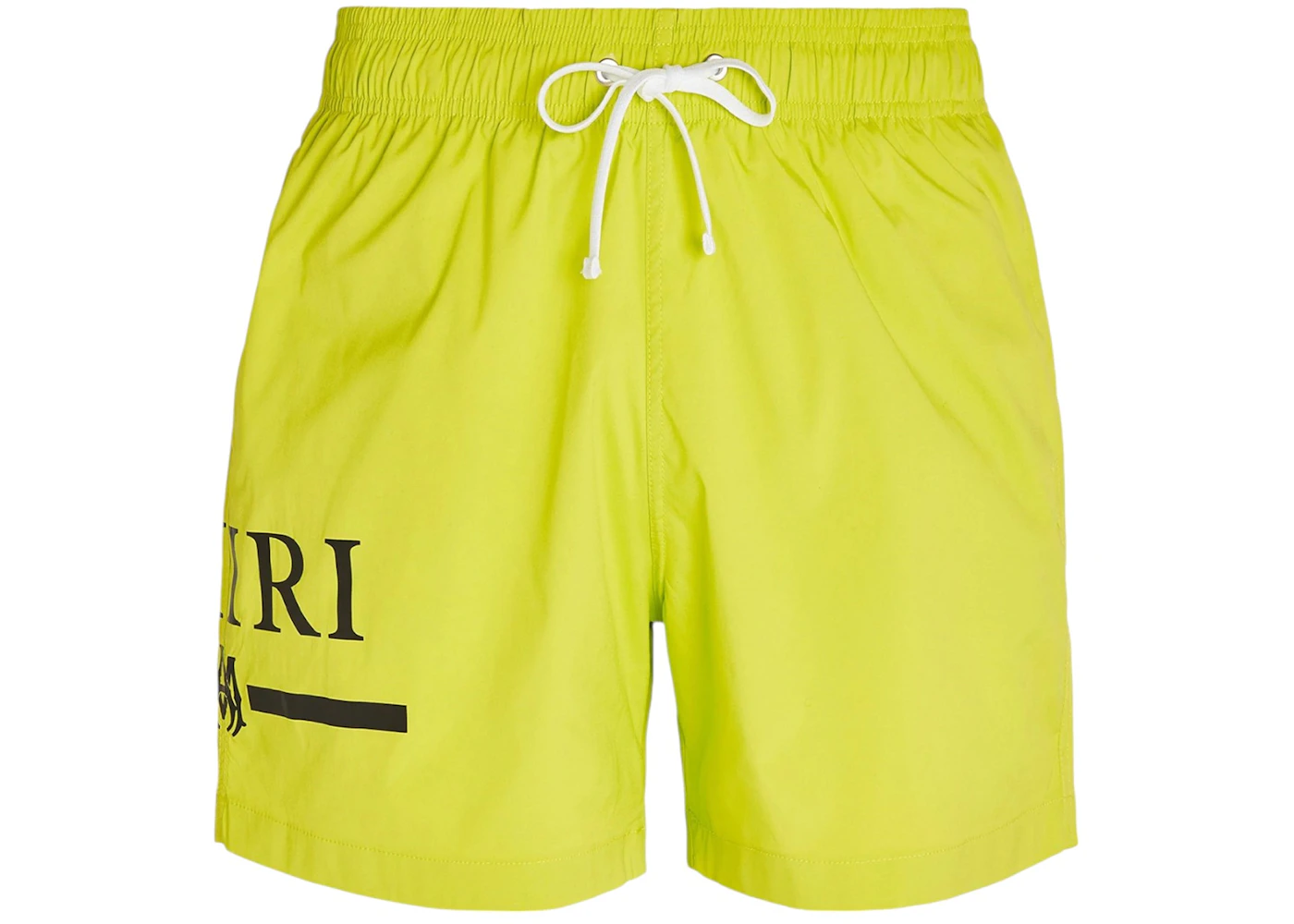 AMIRI MA Bar Logo Swim Trunks Lime