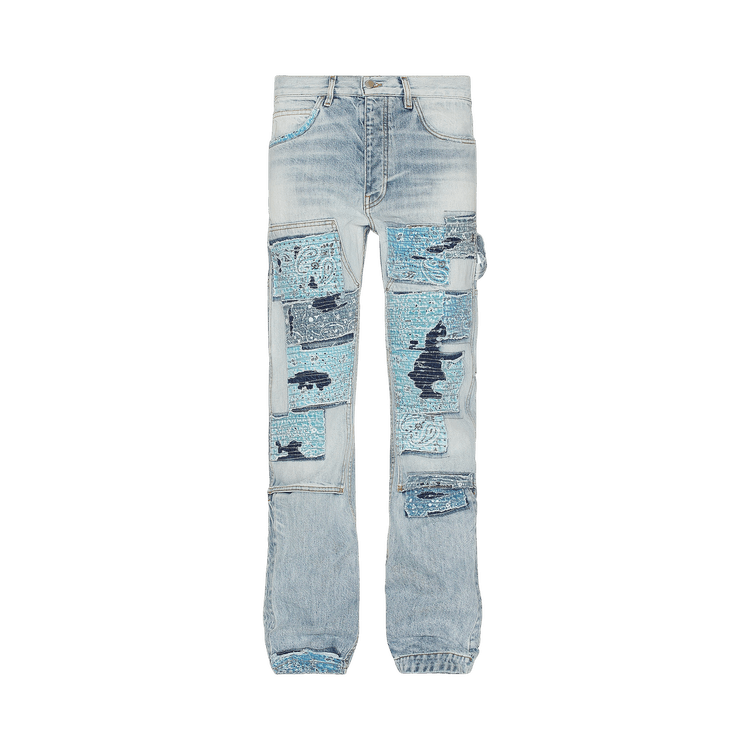 Amiri Patchwork Bandana Carpenter Straight Jean 'Denim Blue'