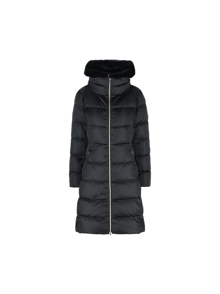 Herno Quilted Faux Fur Hooded Coat