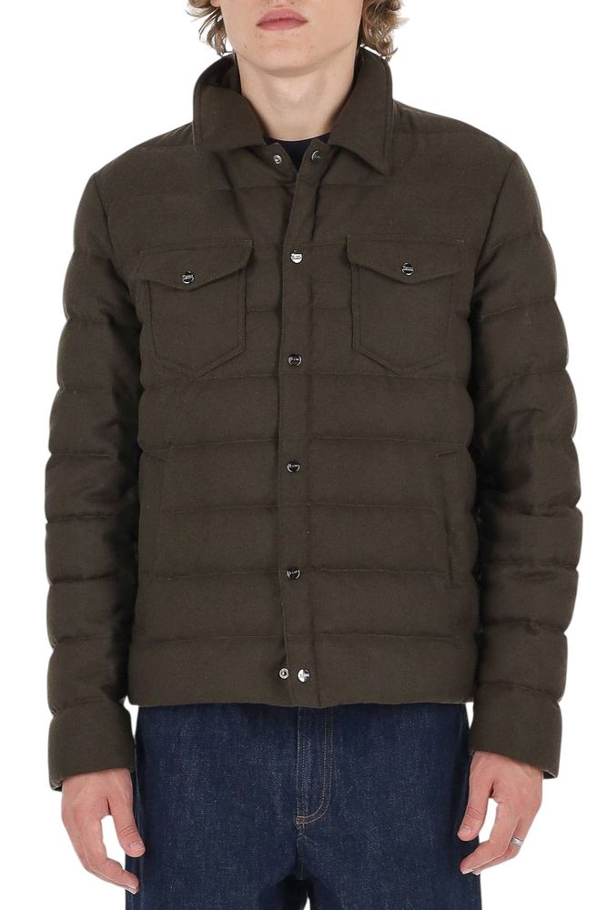 Herno Button-Up Quilted Down Jacket