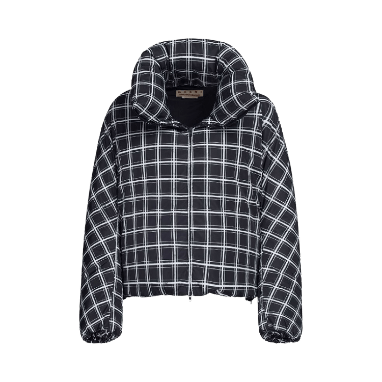 Marni Check Oversized Down Jacket 'Black'