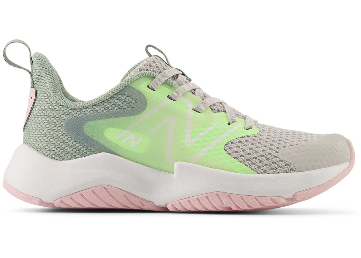 New Balance Rave Run v2 Grey Matter Mint Flash Mosaic Green (PS)