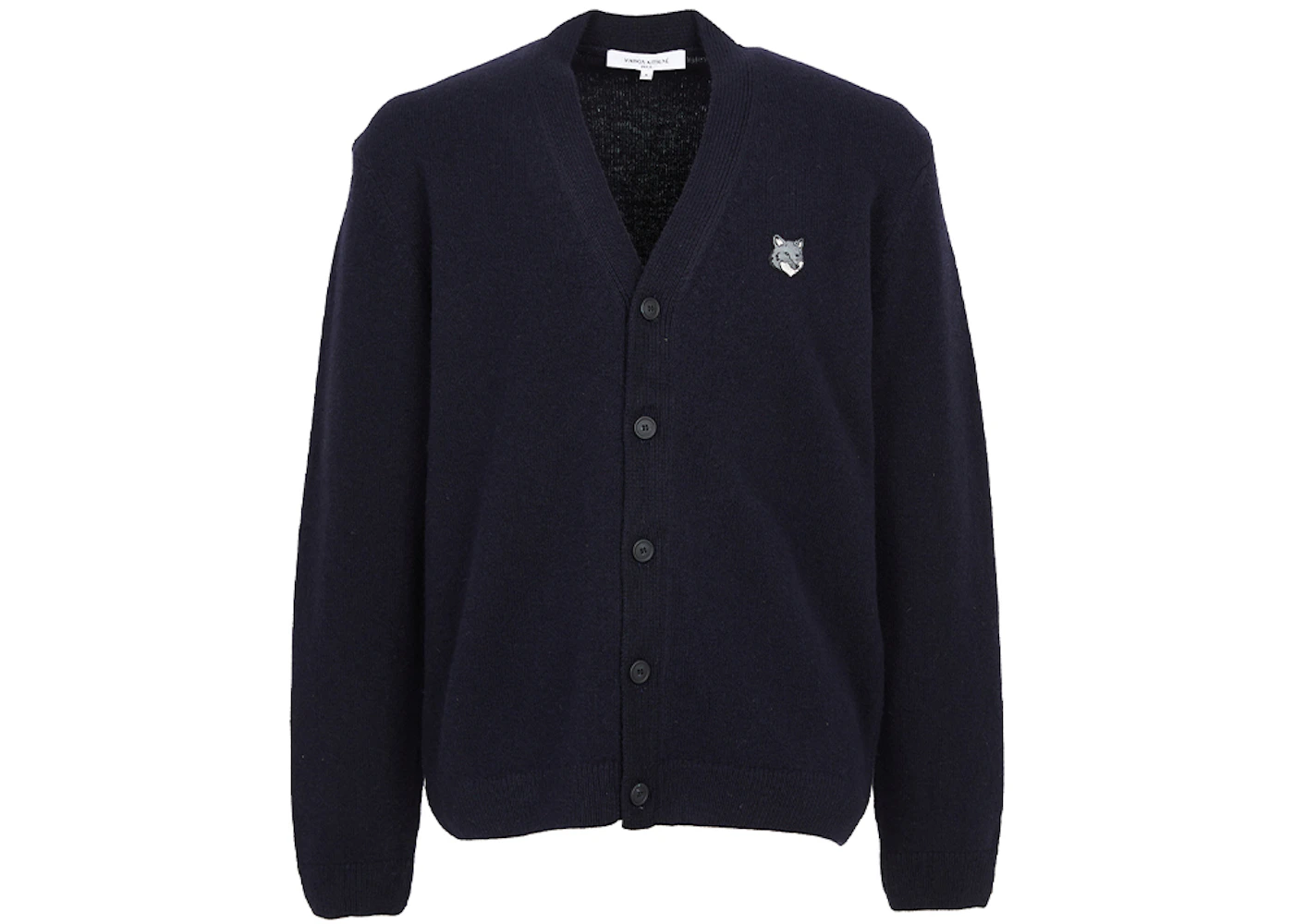Maison Kitsune Fox Head Cardigan Navy