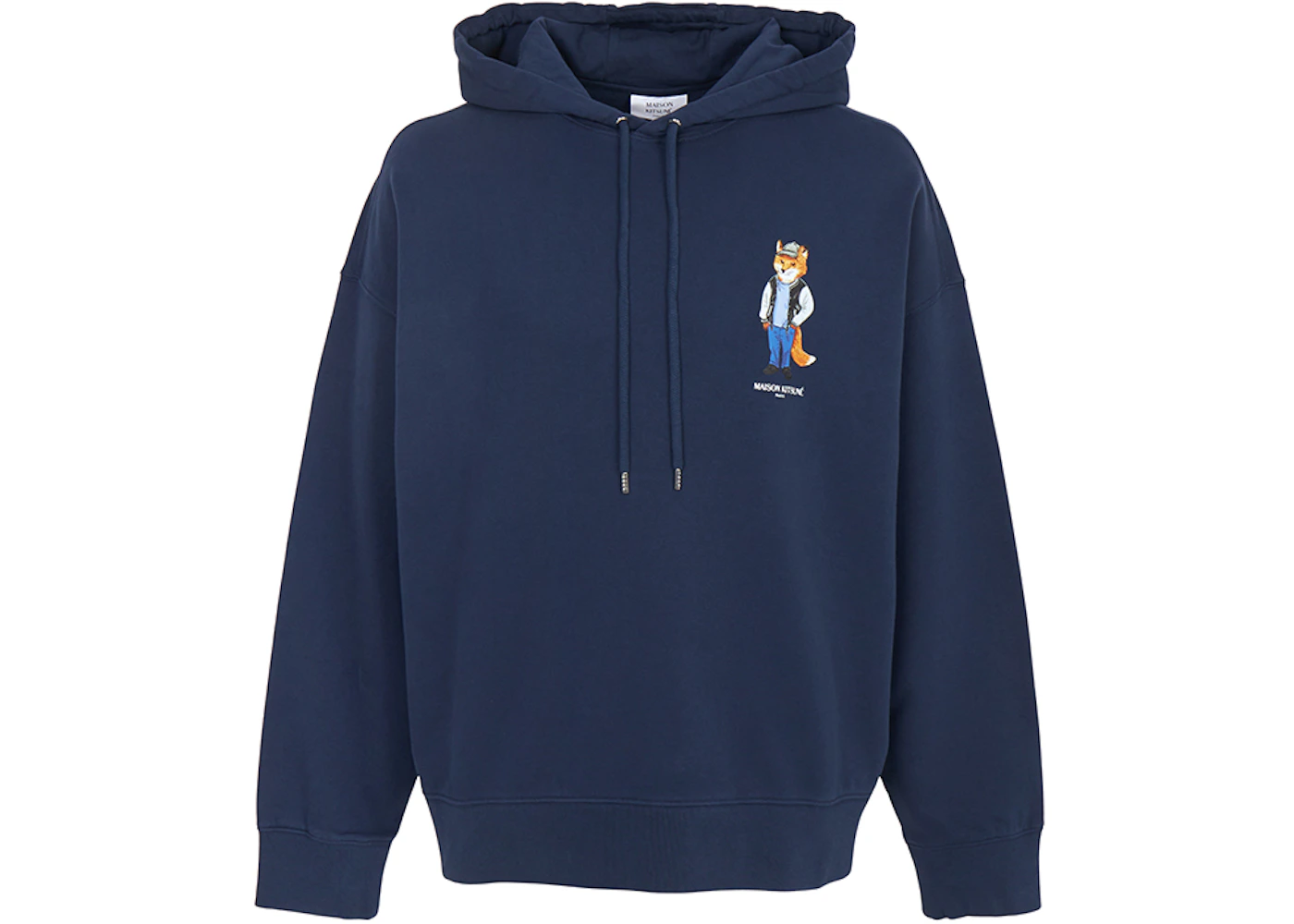 Maison Kitsune Dressed Fox Hood Sweatshirt Navy