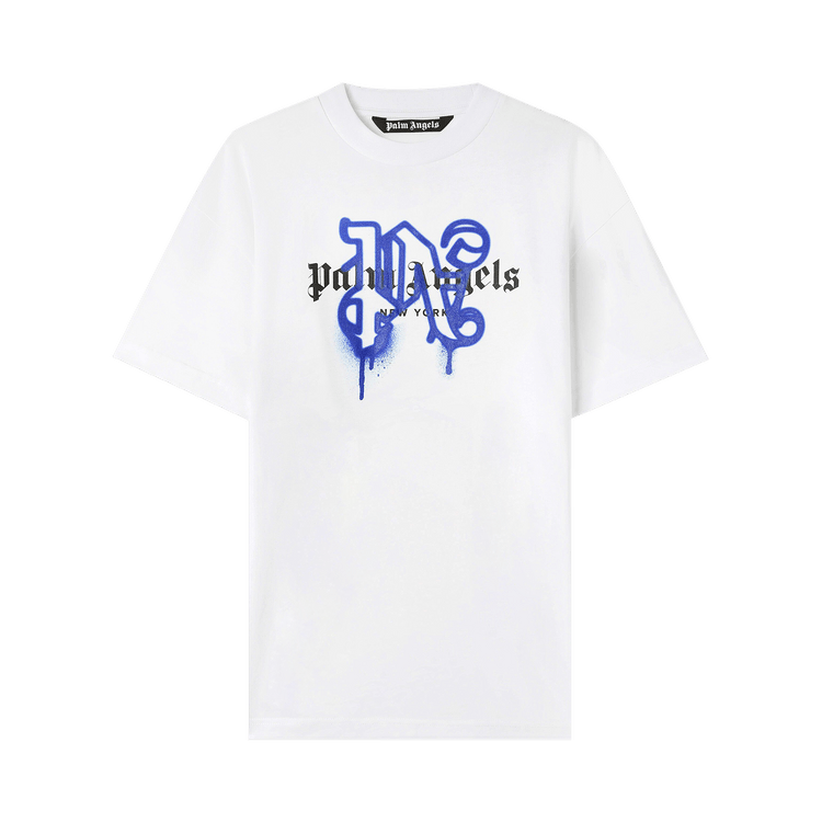 Palm Angels NY Monogram Spray Tee 'White'