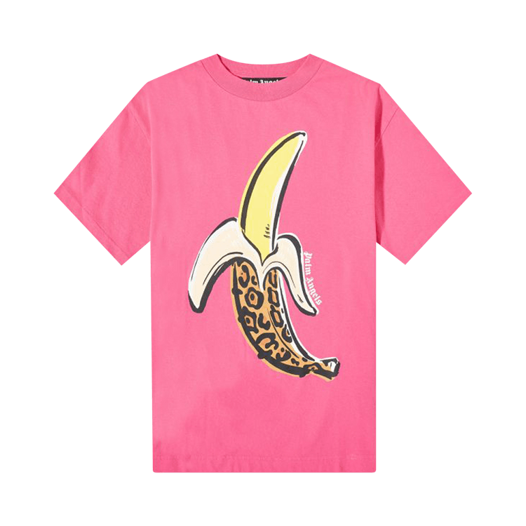 Palm Angels Banana Classic Tee 'Fuchsia/Yellow'
