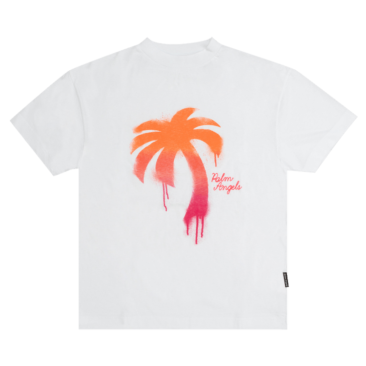 Palm Angels The Palm Classic Tee 'White/Fuchsia'