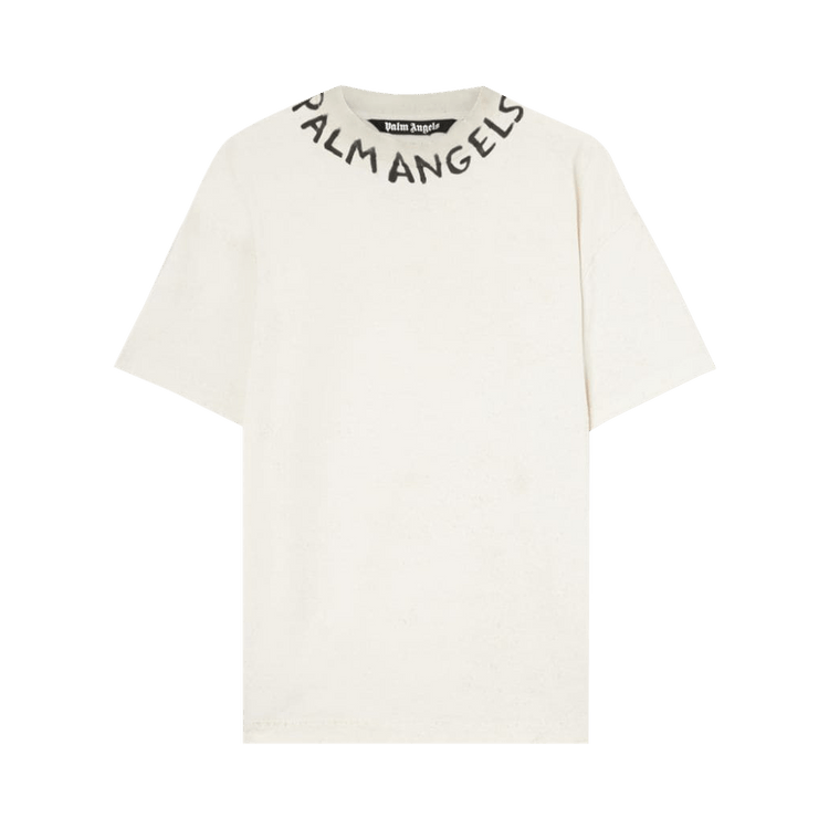 Palm Angels Seasonal Logo Vintage Tee 'White/Black'