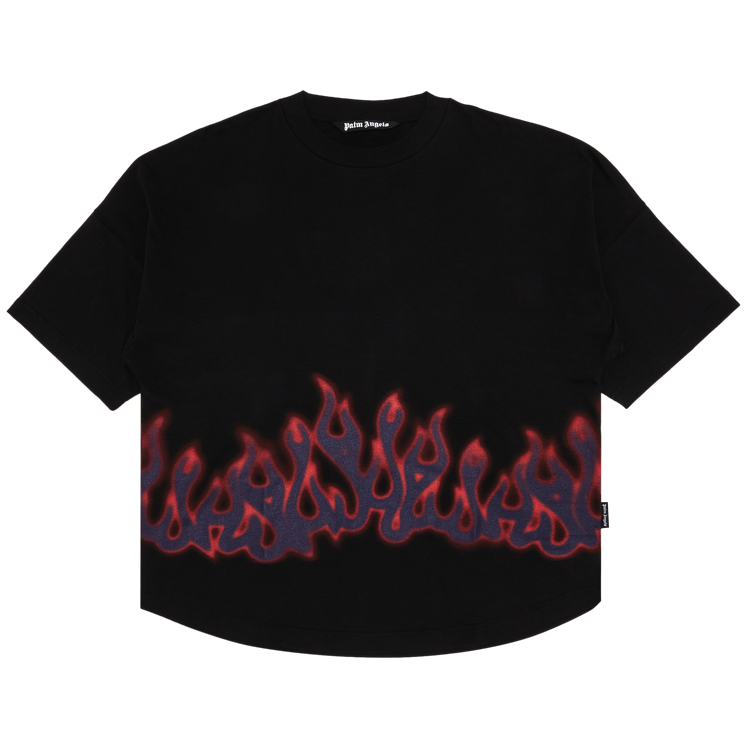 Palm Angels Flames Over Tee 'Black/Multicolor'