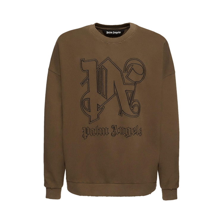 Palm Angels Monogram Statement Crew 'Brown/Black'