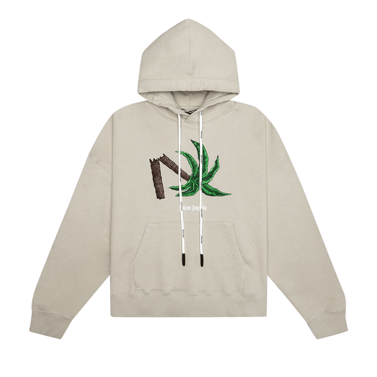 Palm Angels Broken Palm Hoodie 'Beige/Green'