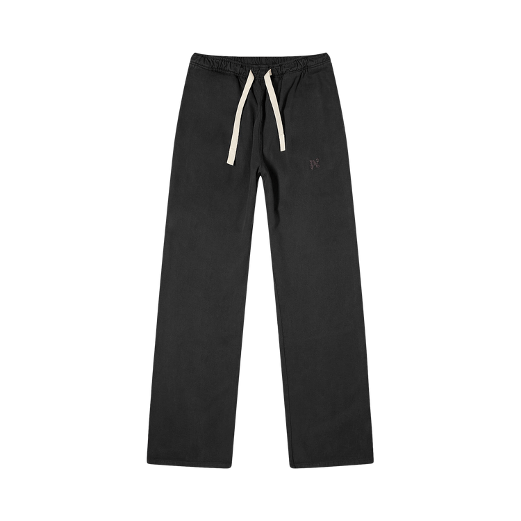 Palm Angels Monogram Travel Pants 'Black/Off White'