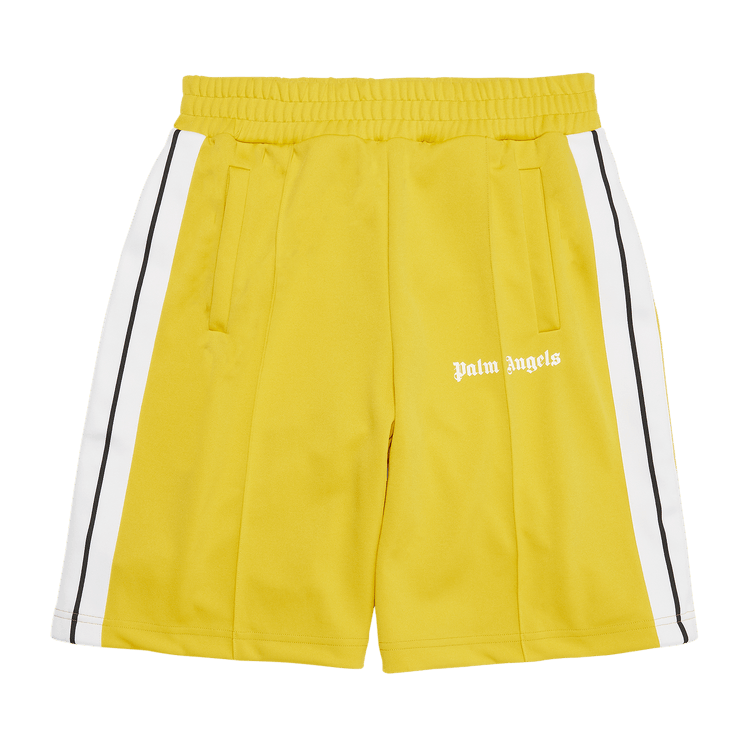 Palm Angels Classic Track Shorts 'Yellow/White'