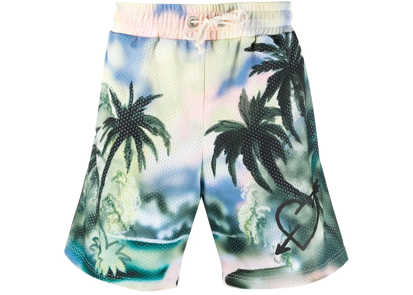 Palm Angels Paradise Mesh Track Shorts Multicolor