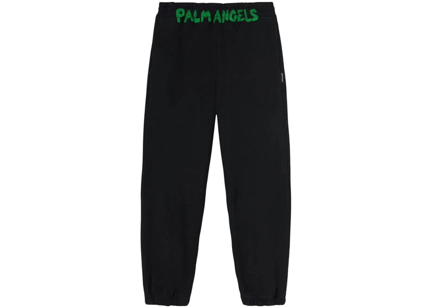 Palm Angels Logo-Printed Elasticated Waist Track Pants Black/Green