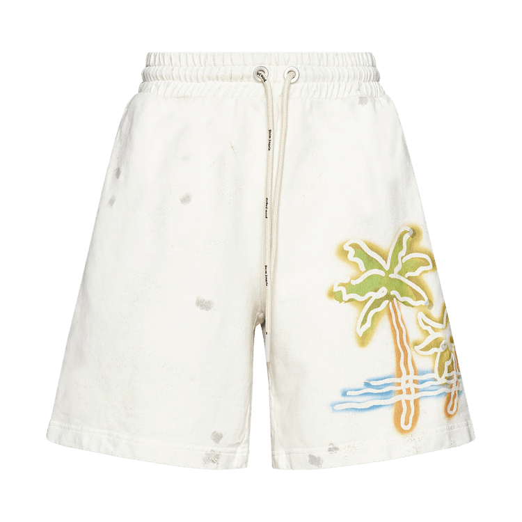 Palm Angels Palm Neon Sweatshorts 'Off White/Multicolor'