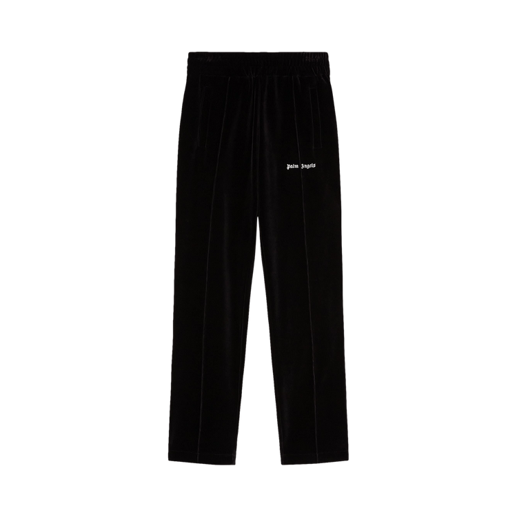 Palm Angels Velvet Track Pants 'Black/White'