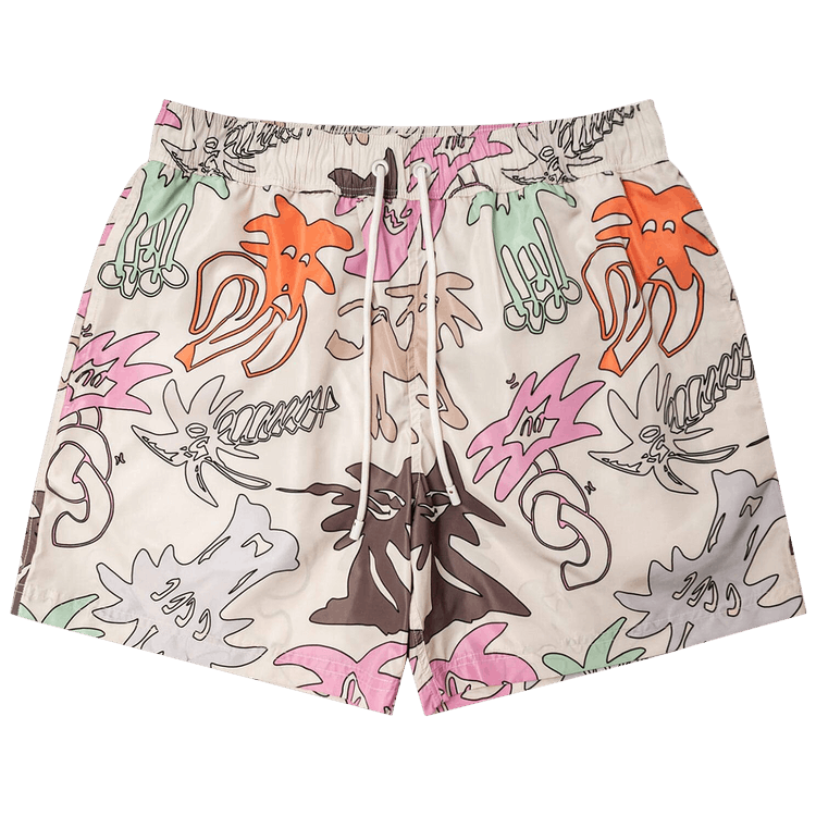 Palm Angels Palmity All Over Swimshorts 'Butter/Multicolor'