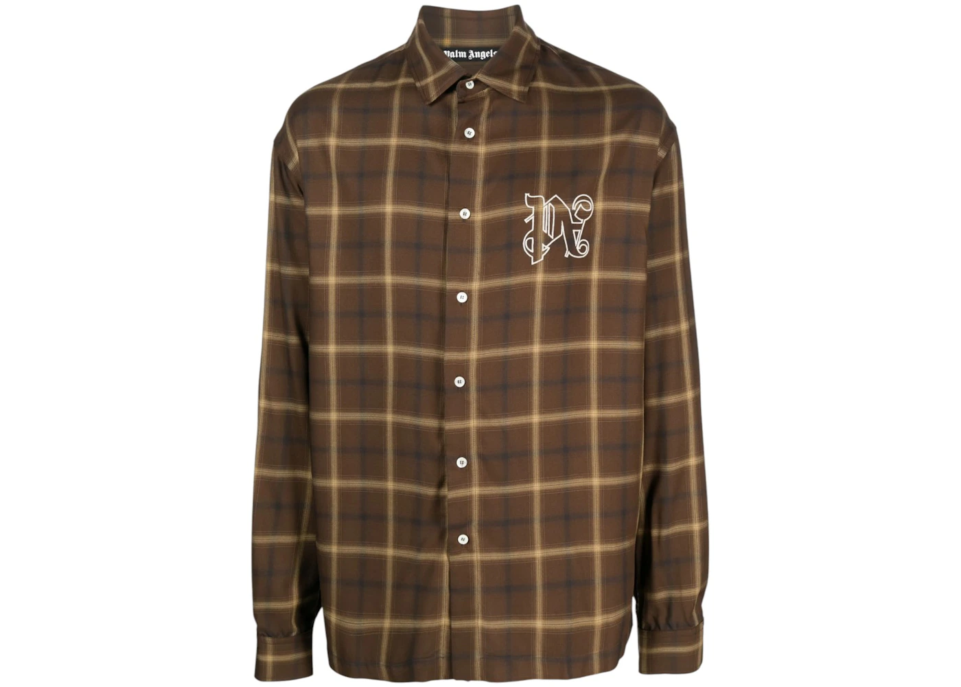 Palm Angels PA Monogram Shirt Brown