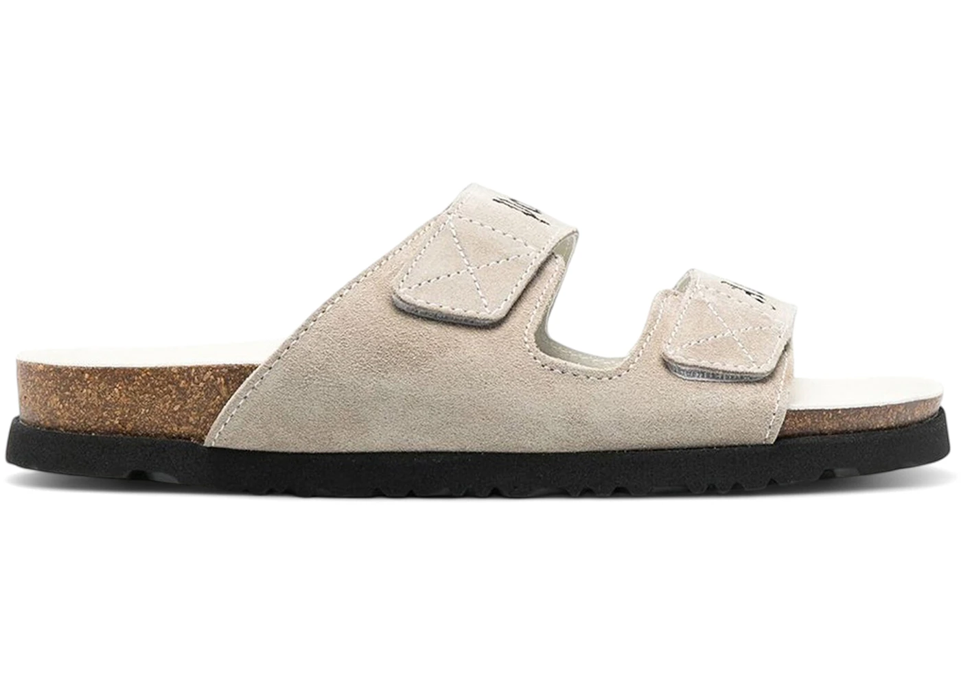 Palm Angels Logo Print Slide Sandals White