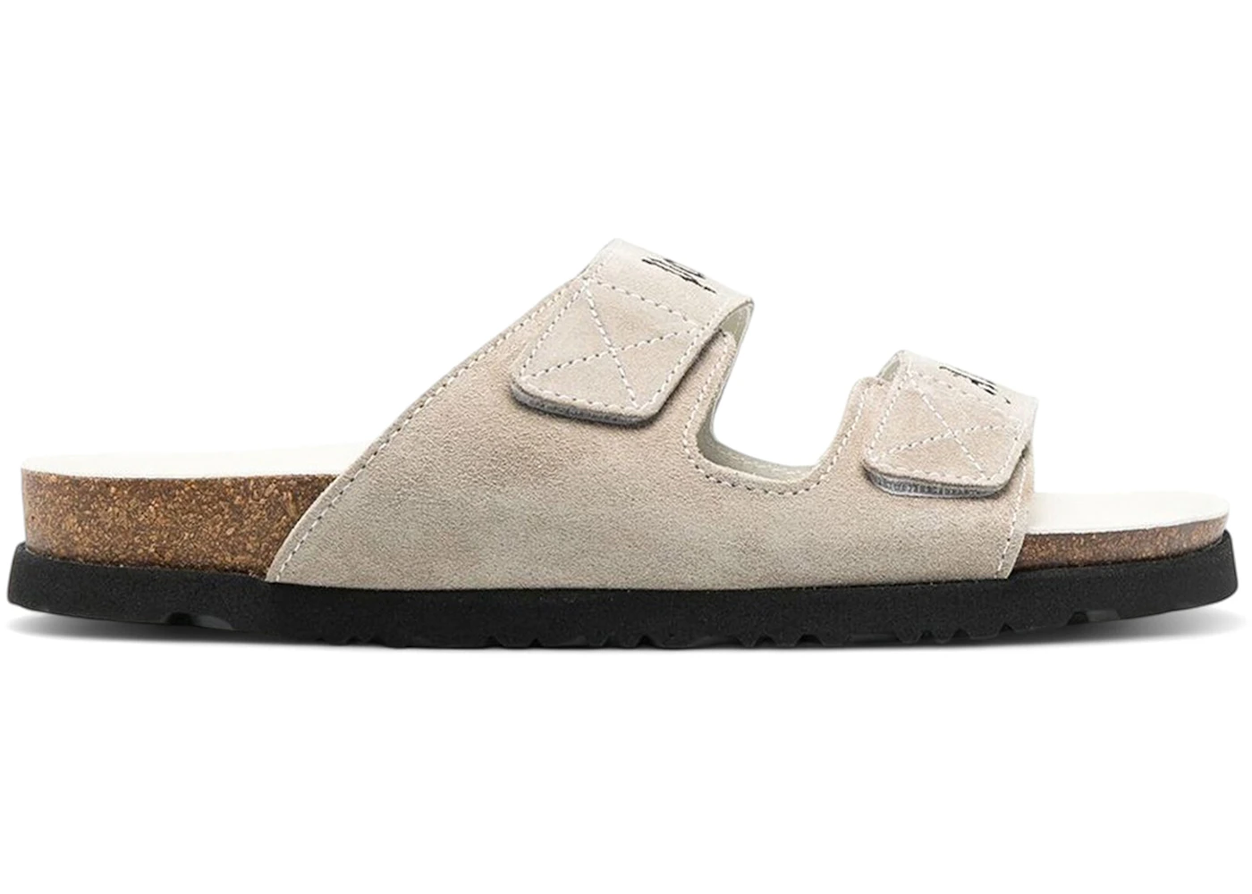 Palm Angels Logo Print Slide Sandals White