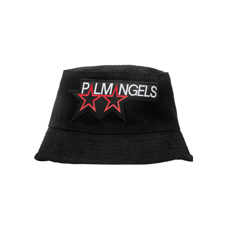 Palm Angels Racing Star Bucket Hat 'Black/White'