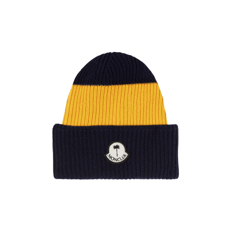 Moncler x Palm Angels Tricot Beanie Hat 'Blue/Yellow'