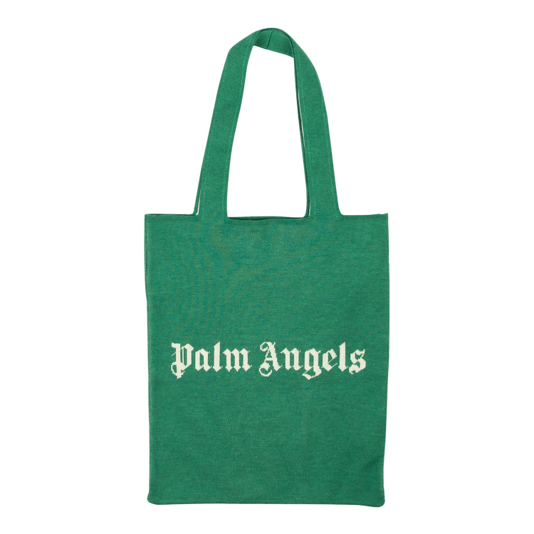 Palm Angels PA Knit Wool Blend Shopper Tote Bag 'Green'