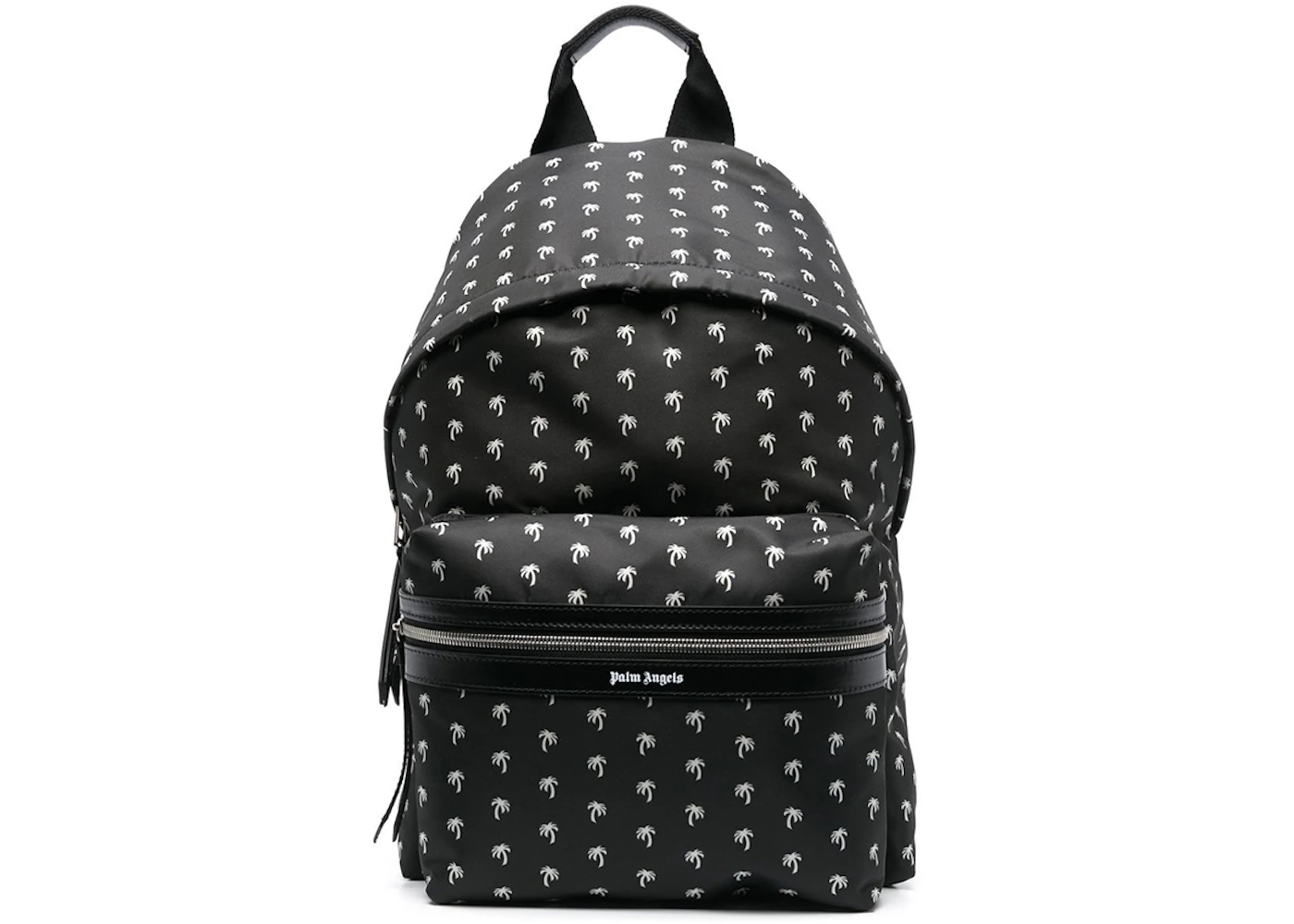 Palm Angels Palm Logo Allover Print Backpack Mini Black/White