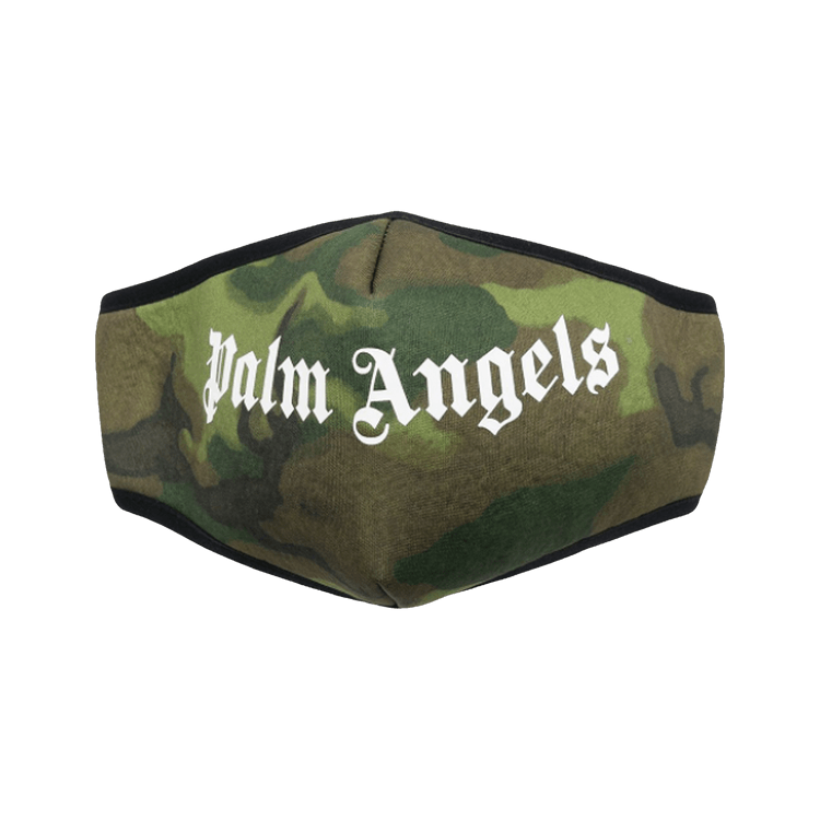 Palm Angels Logo Camouflage Mask 'Military Green'