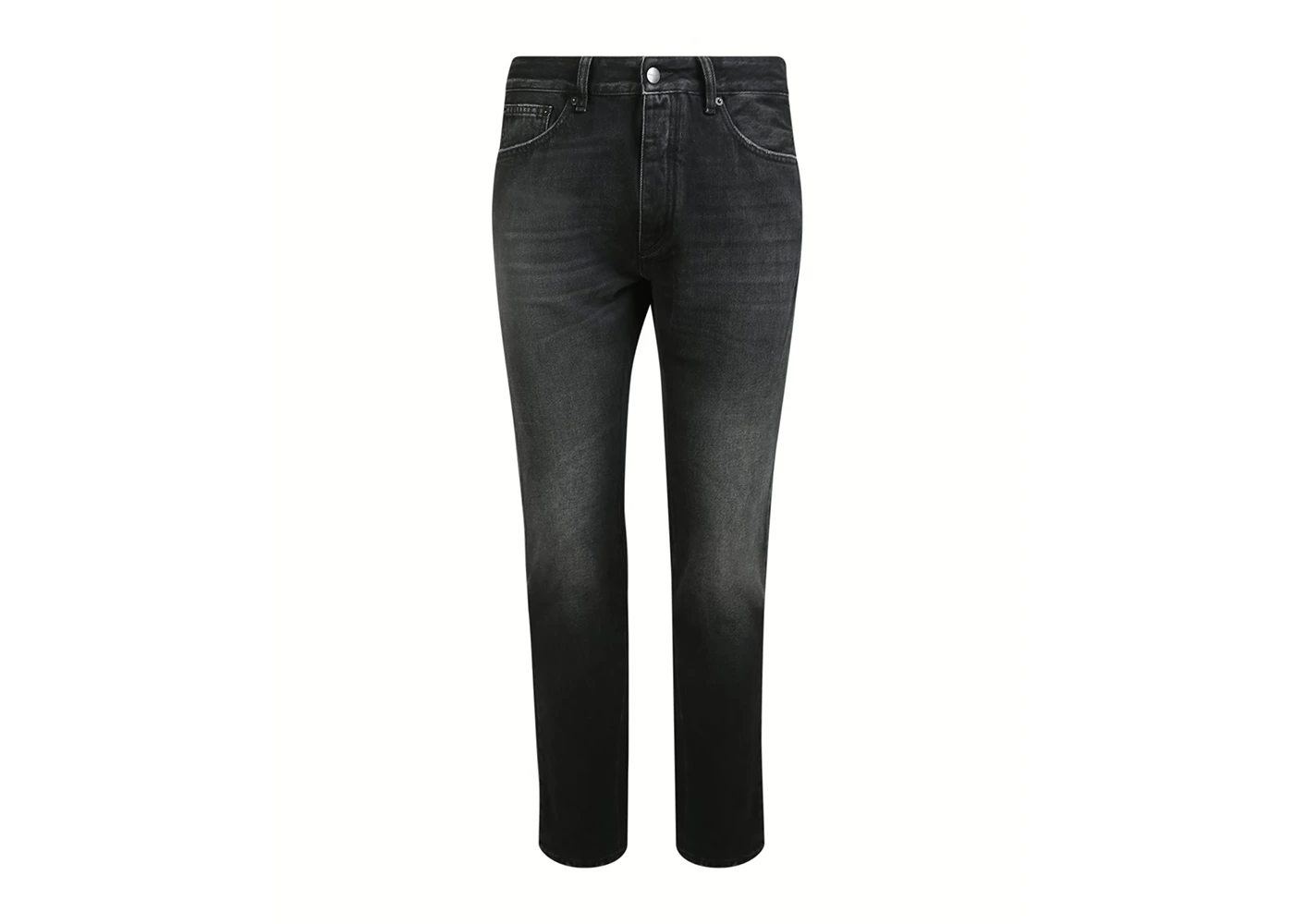 Palm Angels Side Striped Straight Fit Jeans Black/White