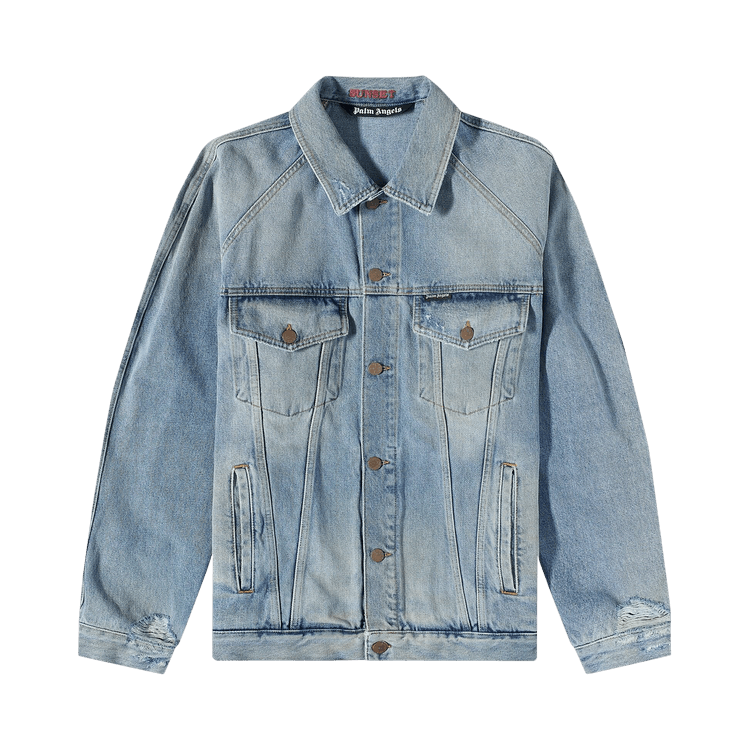 Palm Angels Light Wash Sunset Loose Denim Pants 'Blue/Brown'