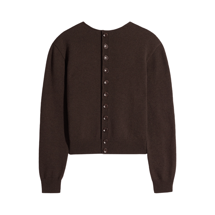 Lemaire Reversible Buttoned Sweater 'Ebony'
