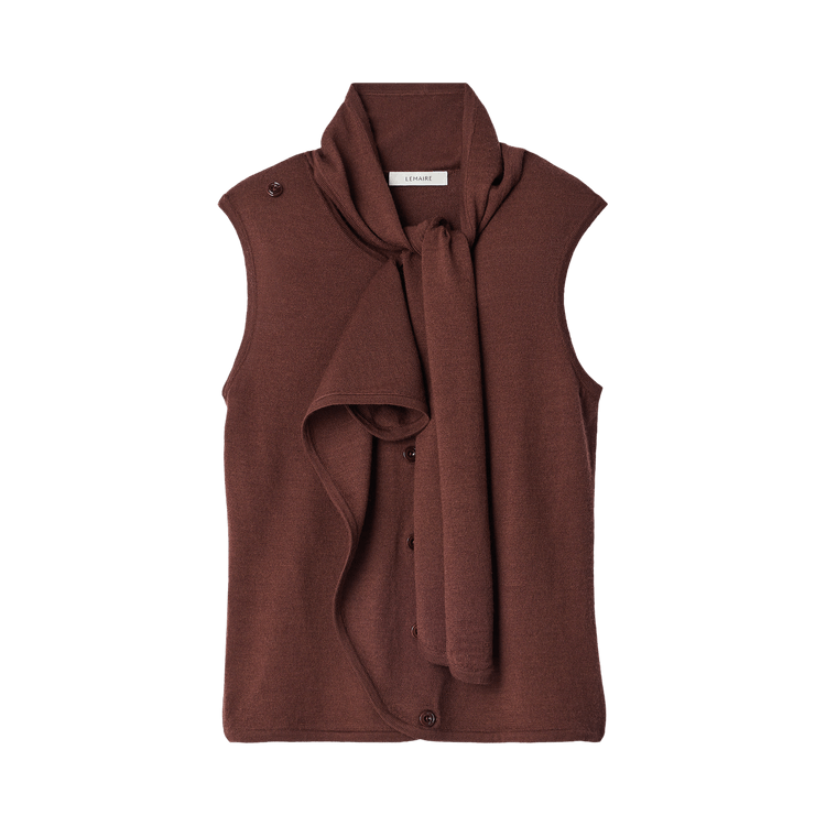 Lemaire Asymmetrical Vest 'Acajou'