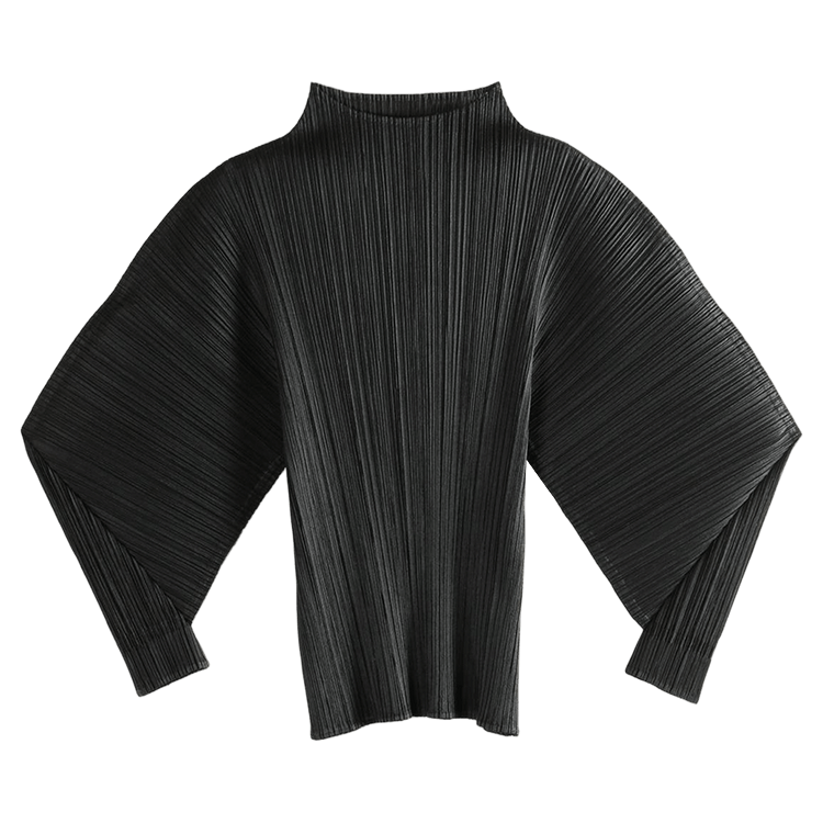 Pleats Please Issey Miyake Thicker Bottoms 1 Batwing Sleeve Shirt 'Black'