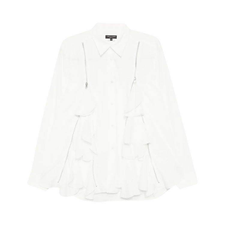 Comme des Garçons Homme Plus Long-Sleeve Ruffled Blouse 'Off White'