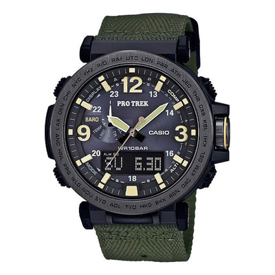 CASIO Solar Powered Quartz Waterproof Sports Mens Army Green Analog